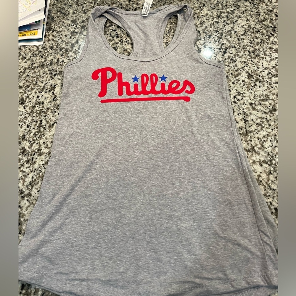 Phillies Women’s Custom Made Player Racerback Tank - Picture 2 of 4